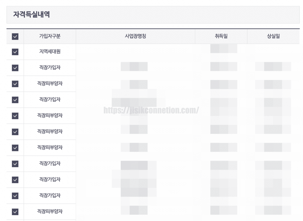 건강보험자격득실확인서-발급